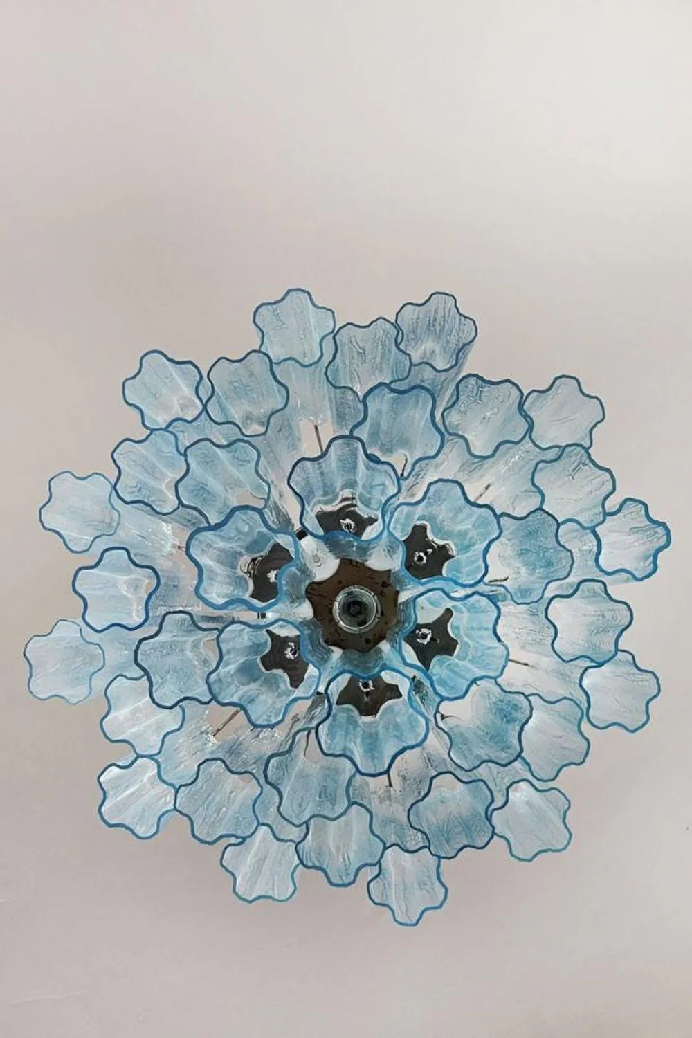 1990s Art blue glass tube chandelier - Image 11