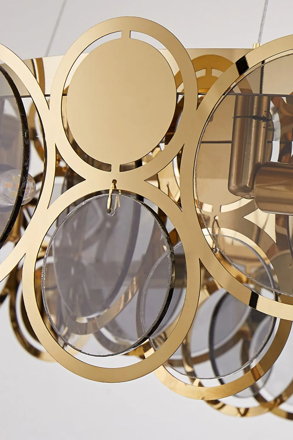Adrianna Glass Round Art Deco Chandelier - Image 18