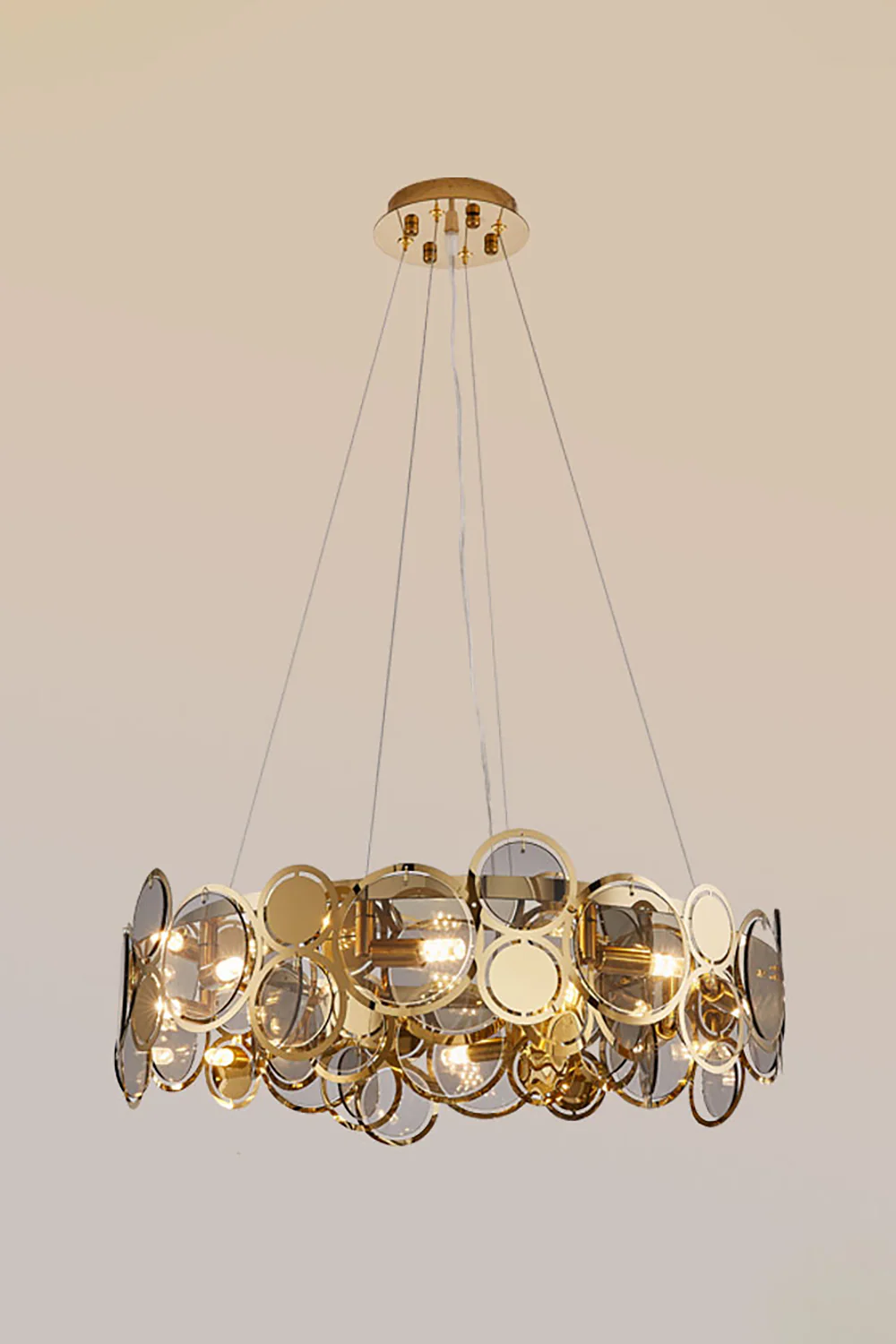 Adrianna Glass Round Art Deco Chandelier - Image 21