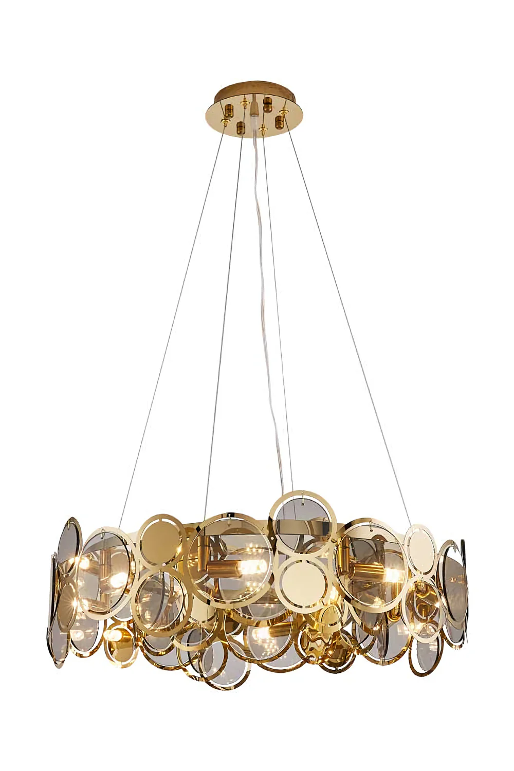 Adrianna Glass Round Art Deco Chandelier - Image 27