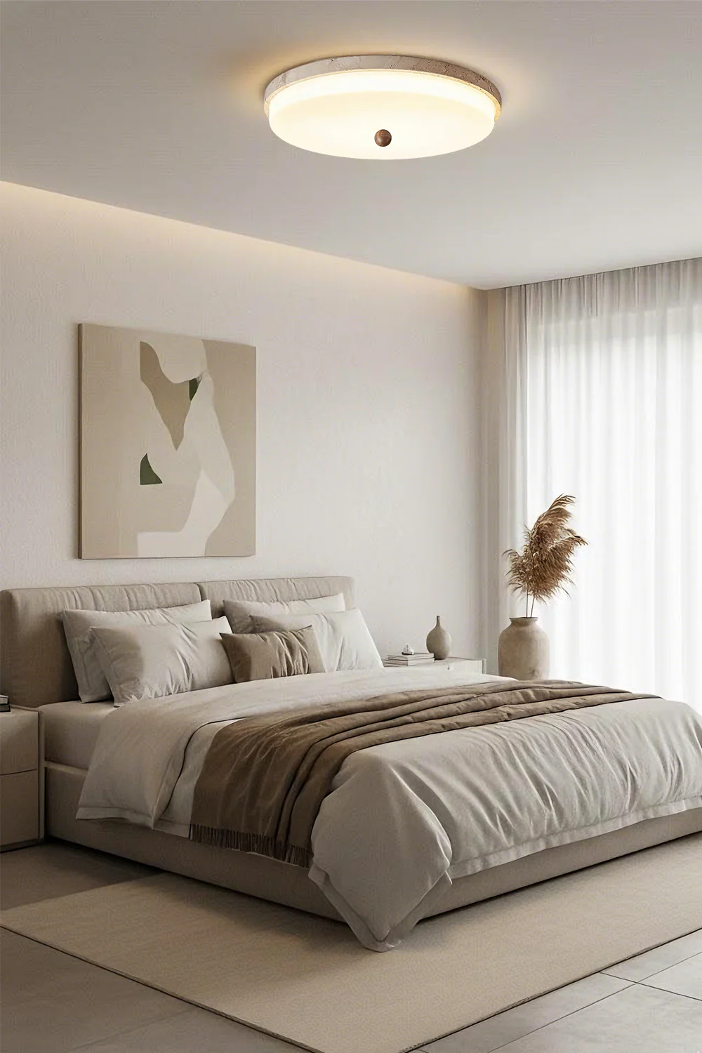 Aeon Travertine Globe Ceiling Light - Image 2