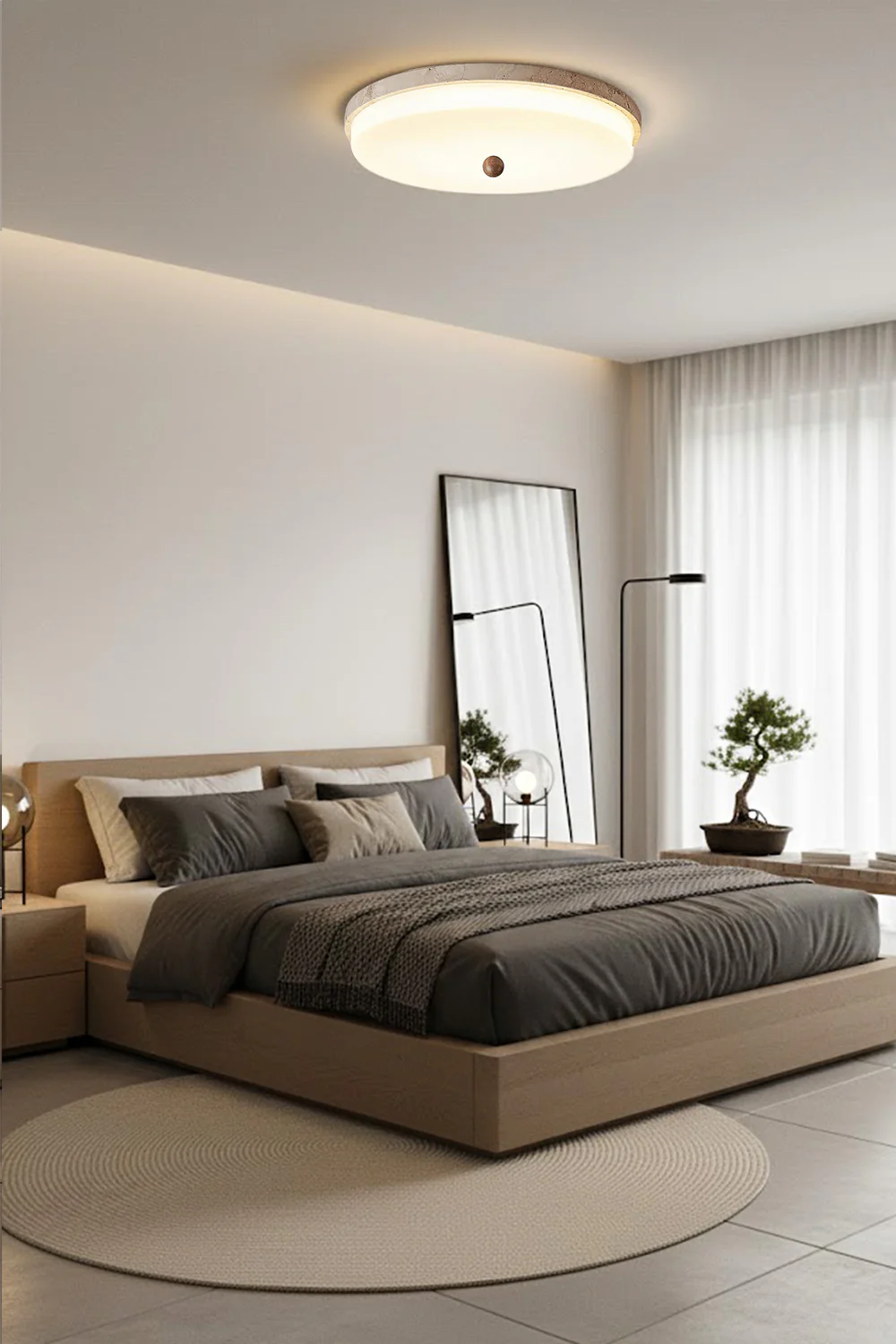Aeon Travertine Globe Ceiling Light - Image 3