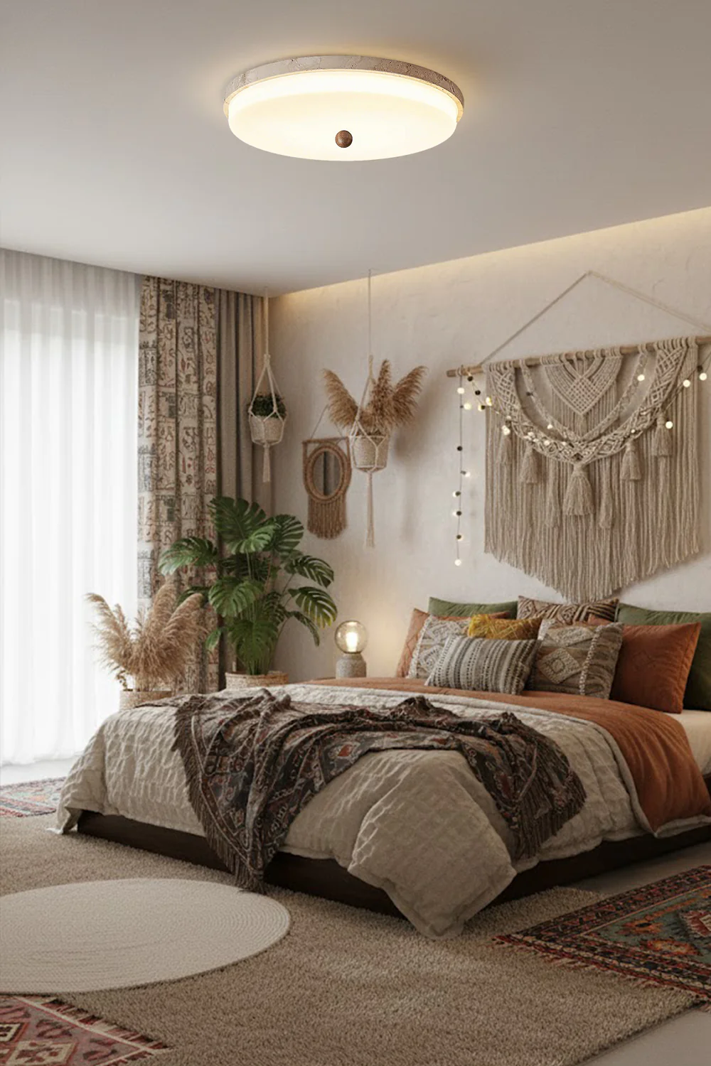 Aeon Travertine Globe Ceiling Light - Image 5