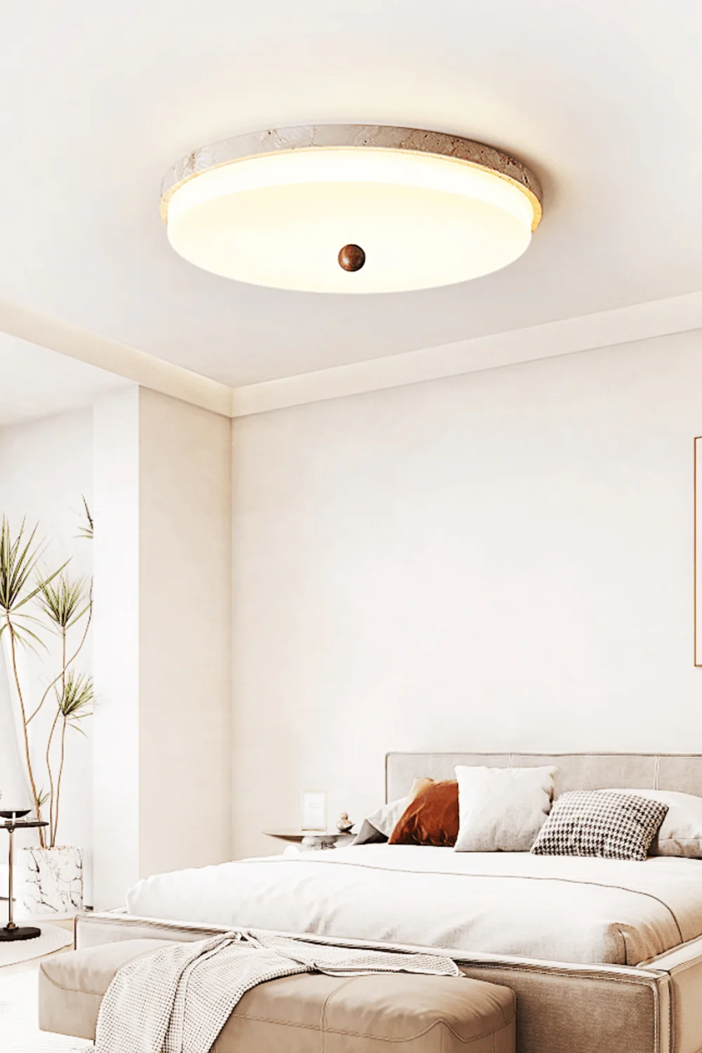 Aeon Travertine Globe Ceiling Light - Image 7