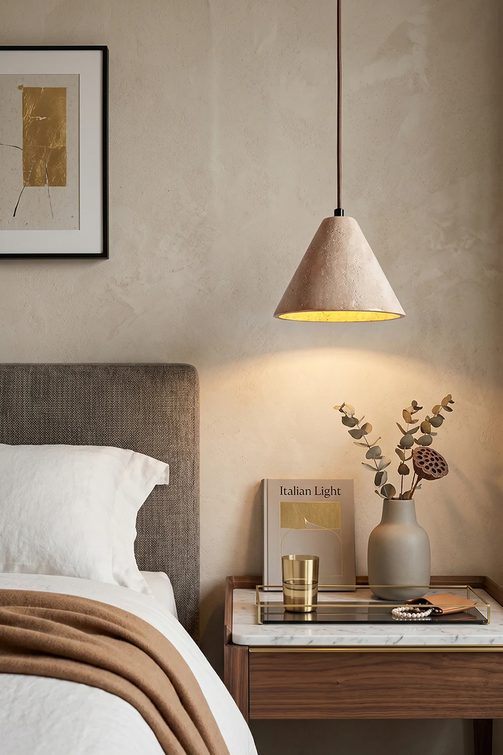 Aethel Core Travertine Pendant Light - Image 3
