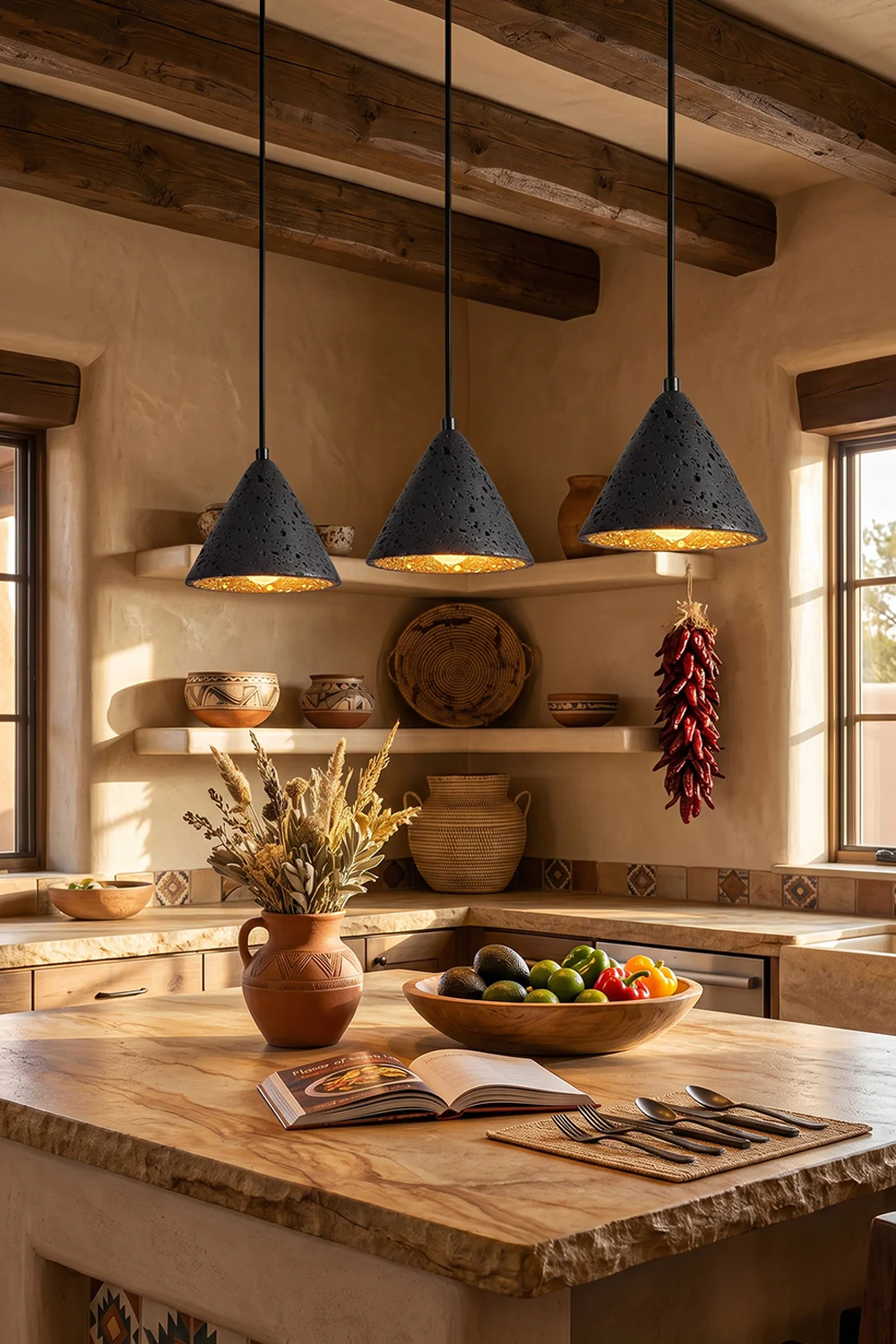 Aethel Core Travertine Pendant Light - Image 4