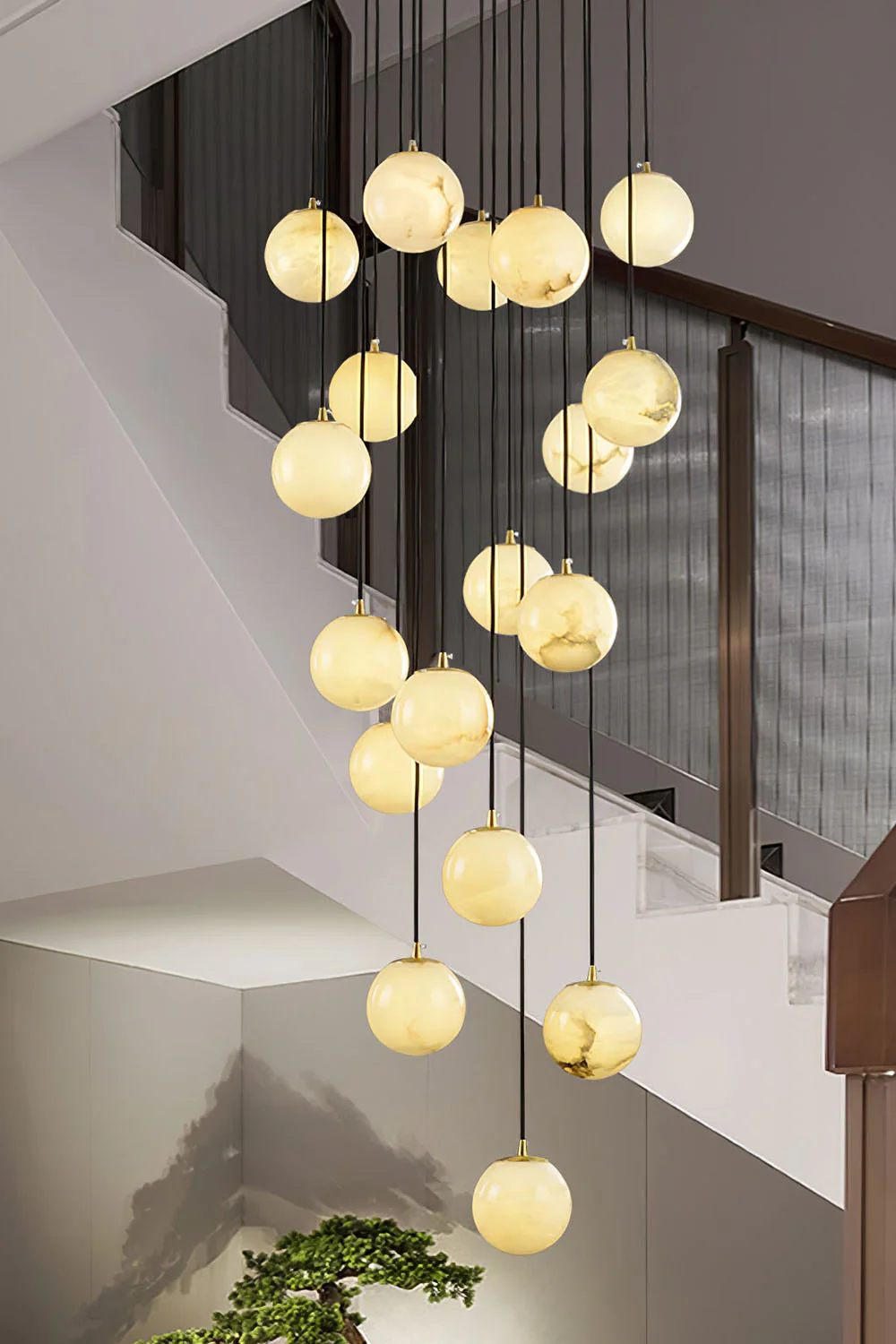 Alabaster Balls Cluster Chandelier - Image 10