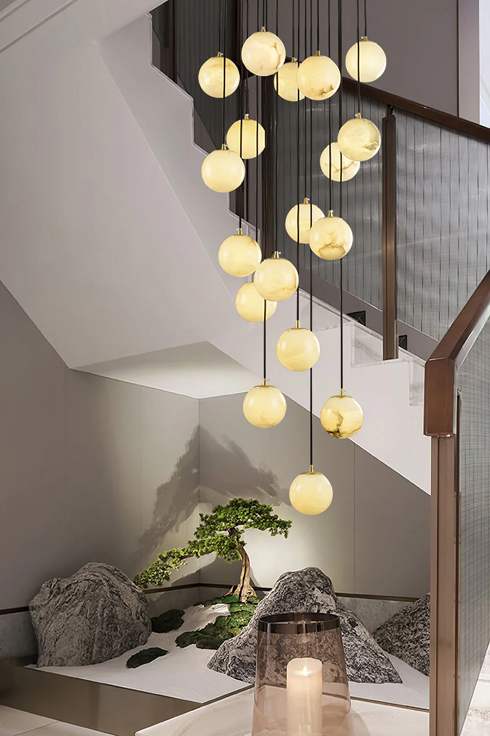 Alabaster Balls Cluster Chandelier - Image 14