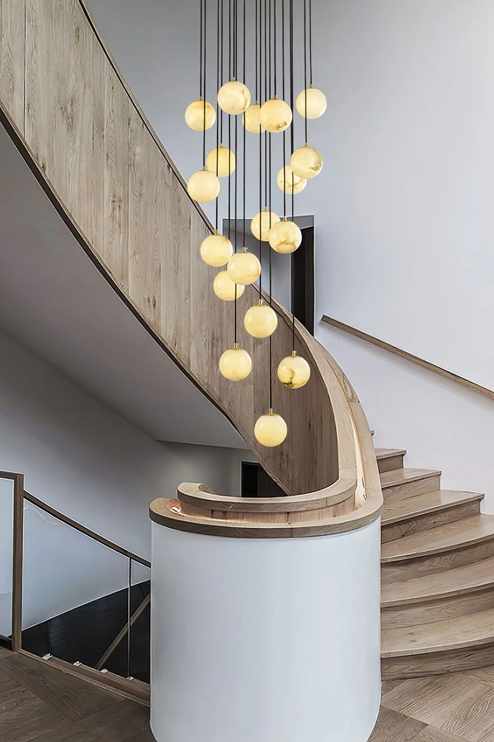 Alabaster Balls Cluster Chandelier - Image 15