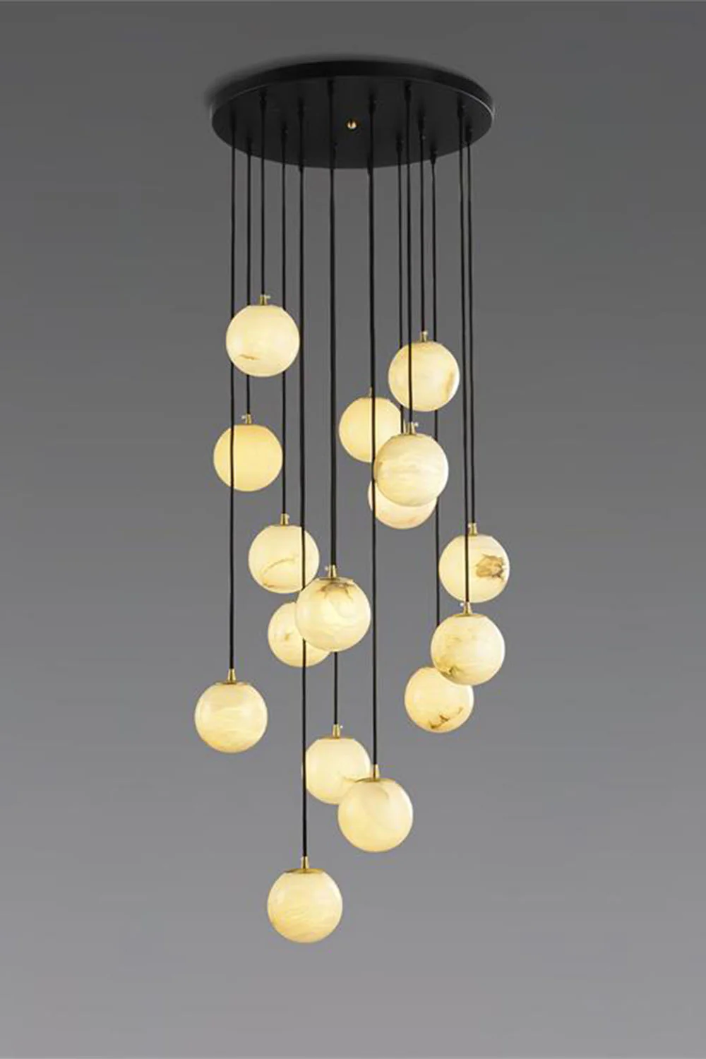 Alabaster Balls Cluster Chandelier - Image 23