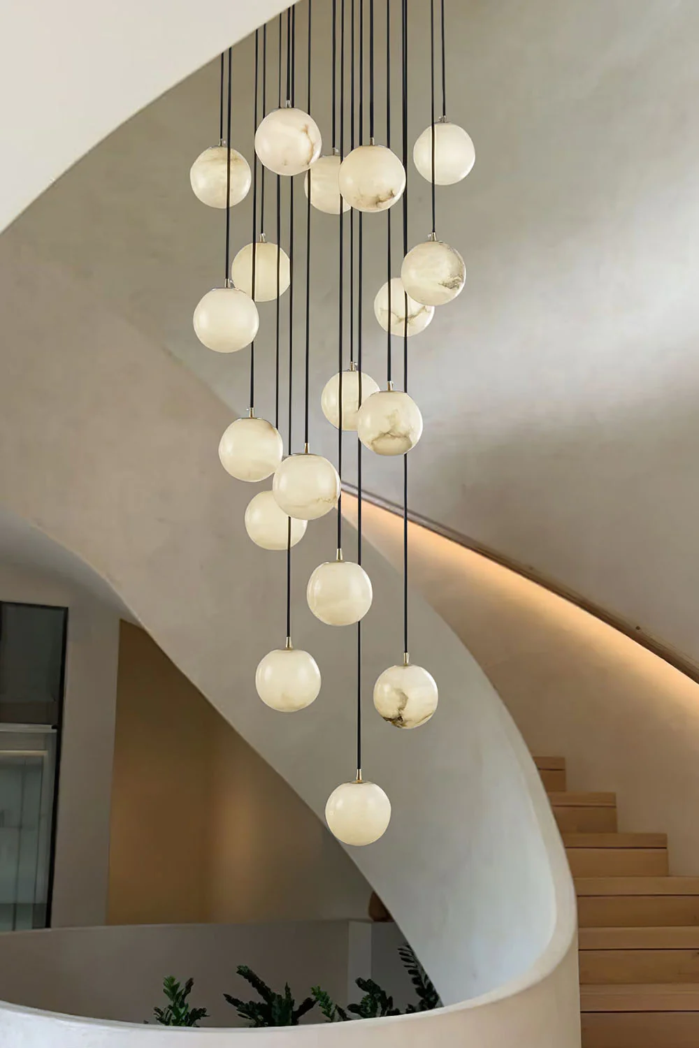 Alabaster Balls Cluster Chandelier - Image 4