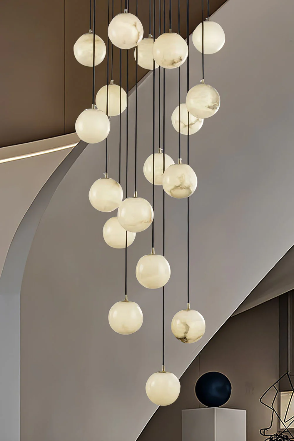 Alabaster Balls Cluster Chandelier - Image 7
