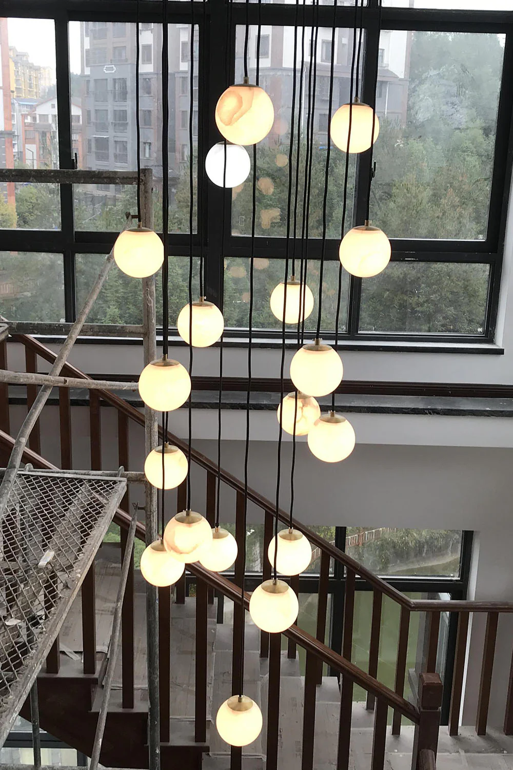 Alabaster Balls Cluster Chandelier - Image 8