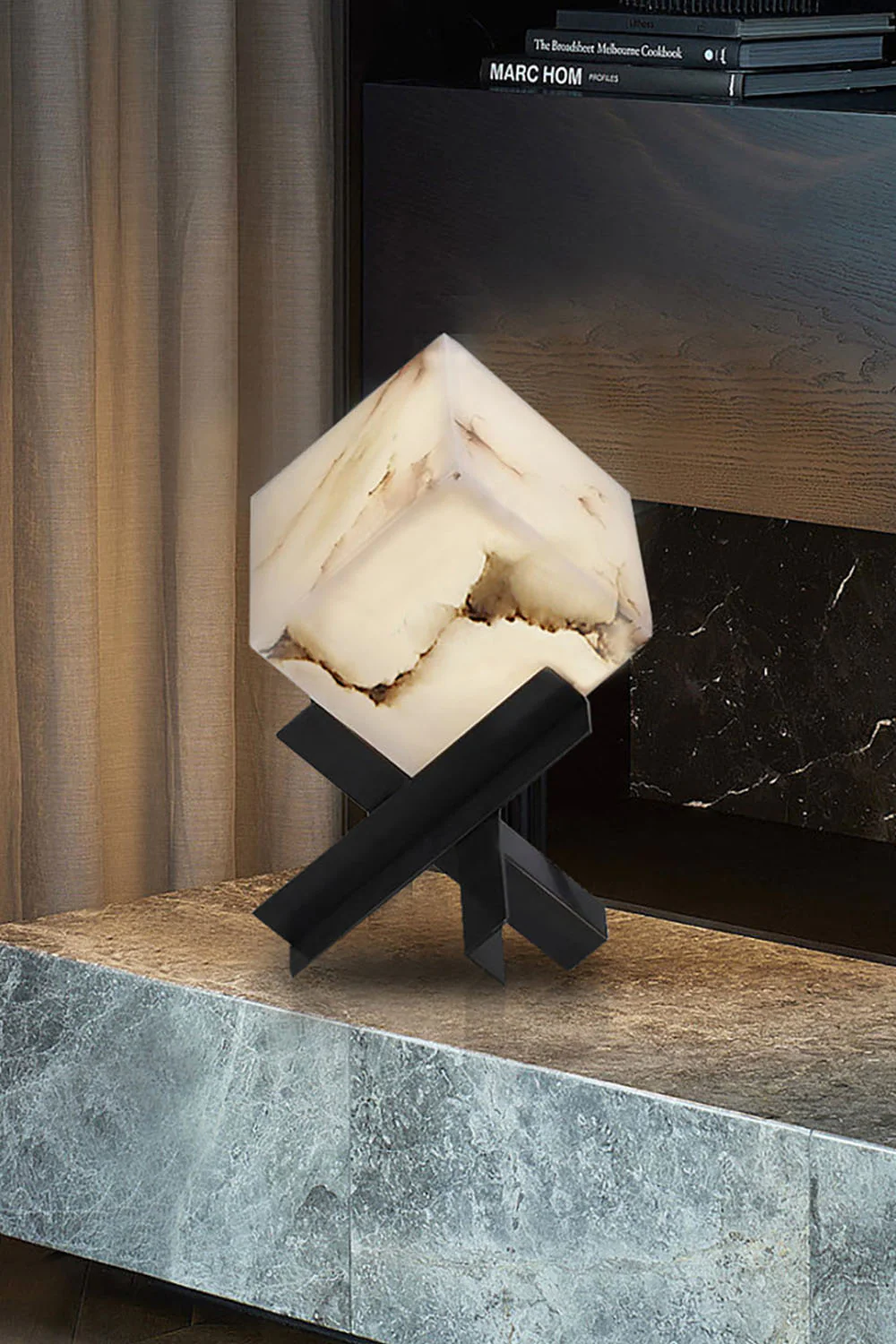 Alabaster Cubic Table Lamp - Image 11