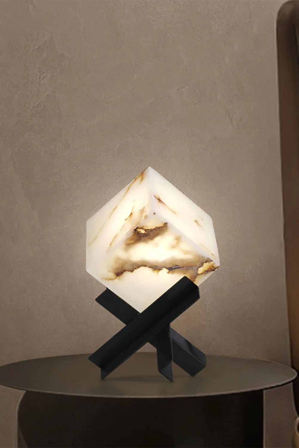 Alabaster Cubic Table Lamp - Image 12