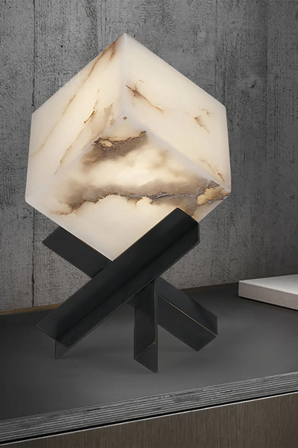 Alabaster Cubic Table Lamp - Image 13