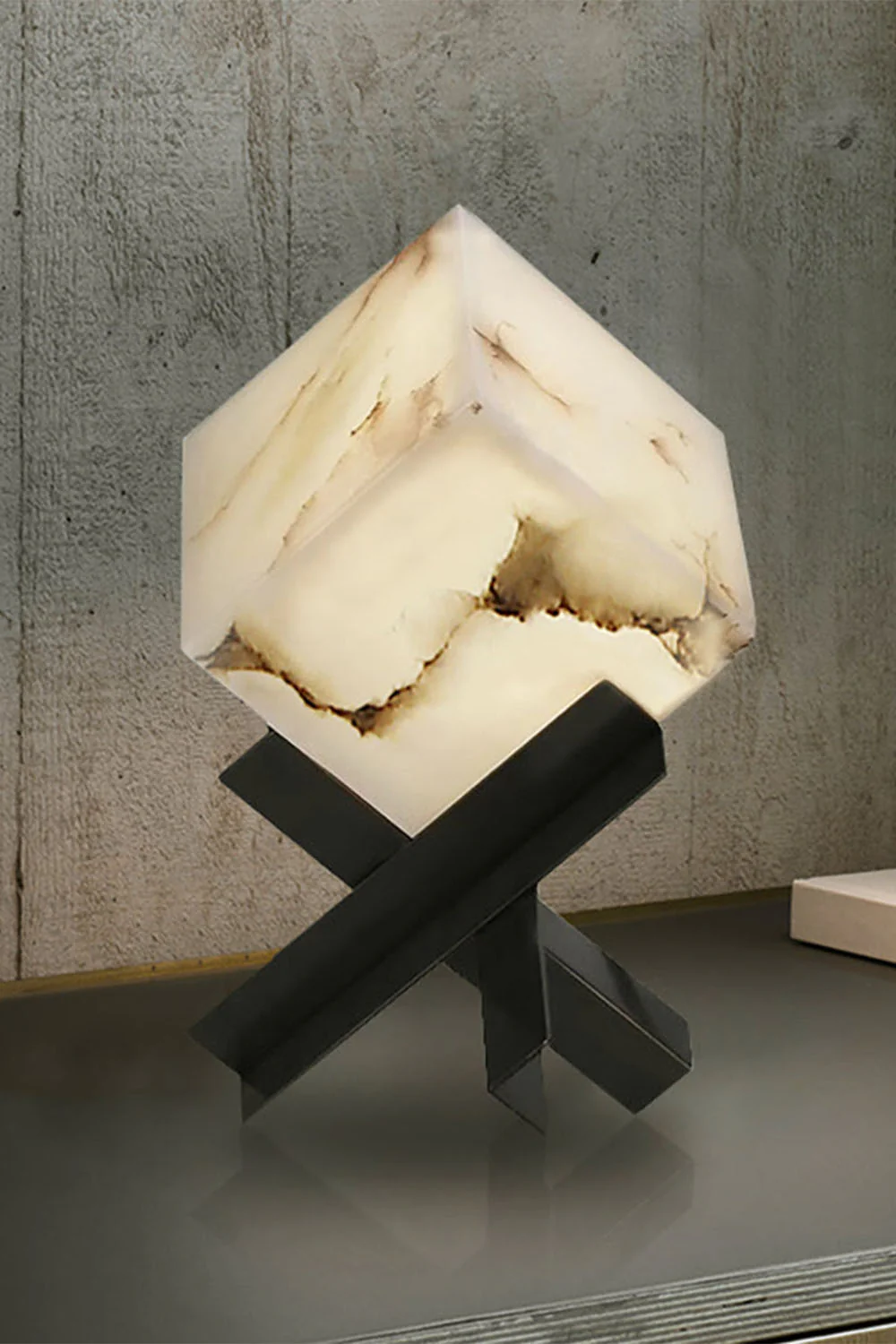 Alabaster Cubic Table Lamp - Image 14