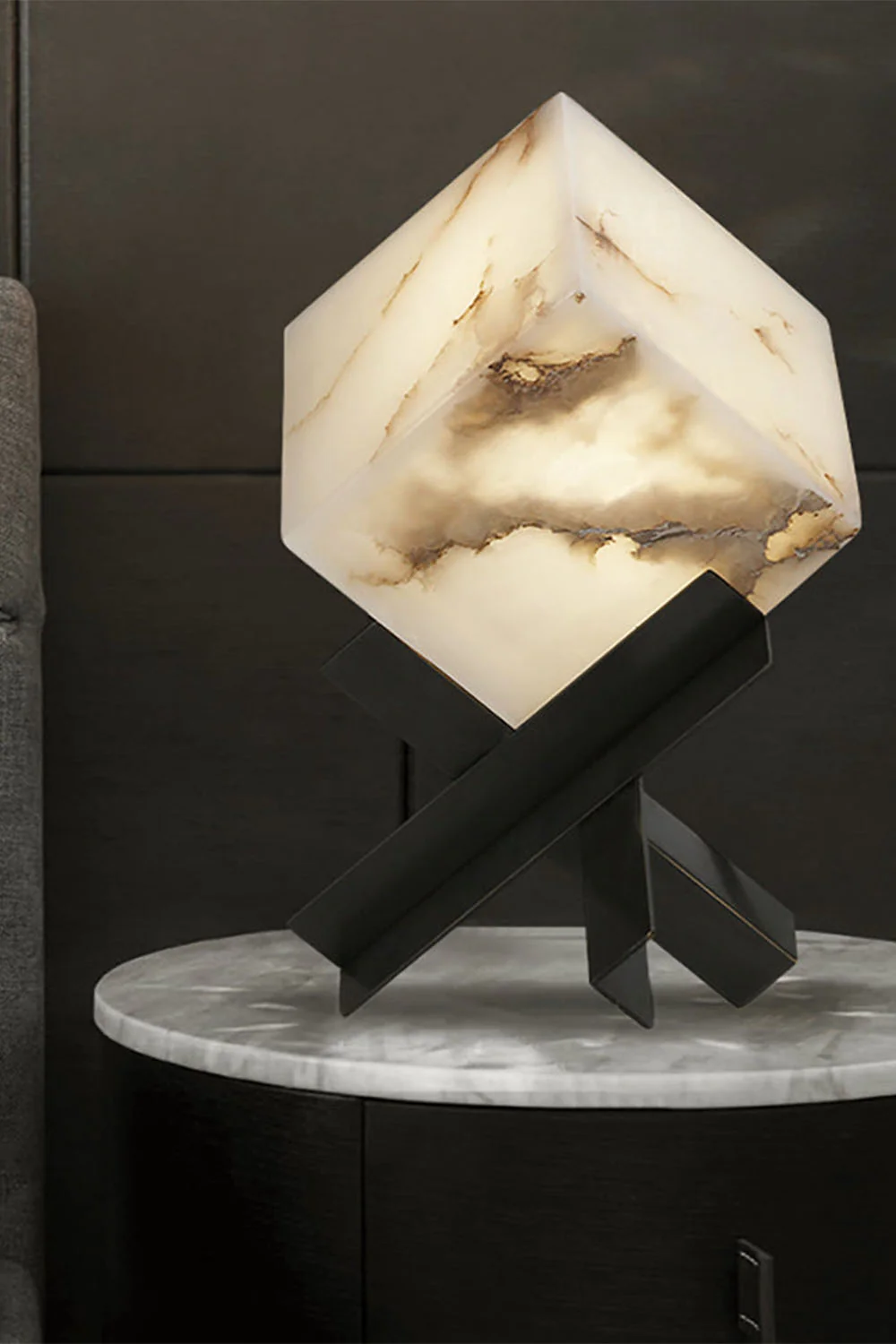 Alabaster Cubic Table Lamp - Image 15