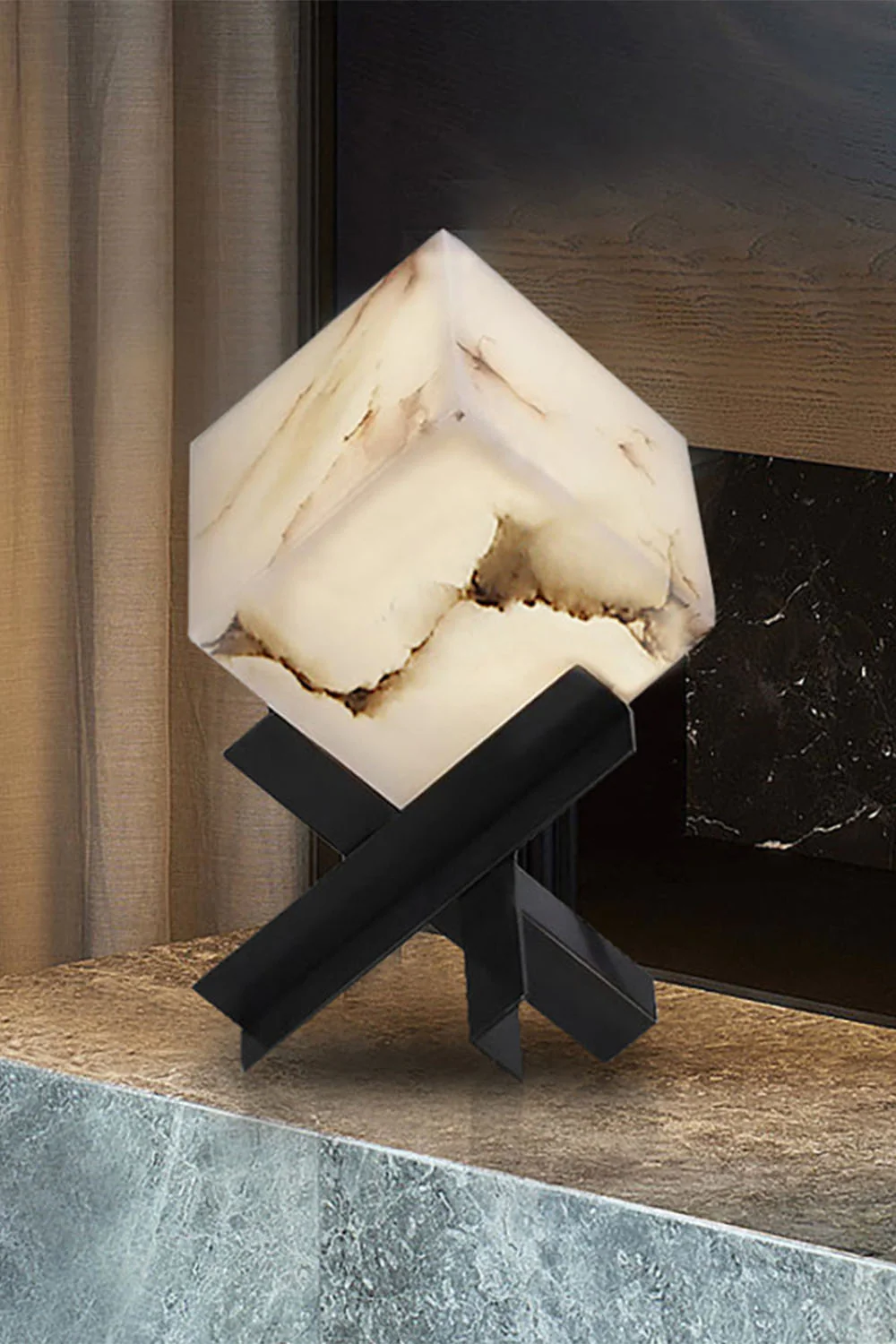 Alabaster Cubic Table Lamp - Image 16