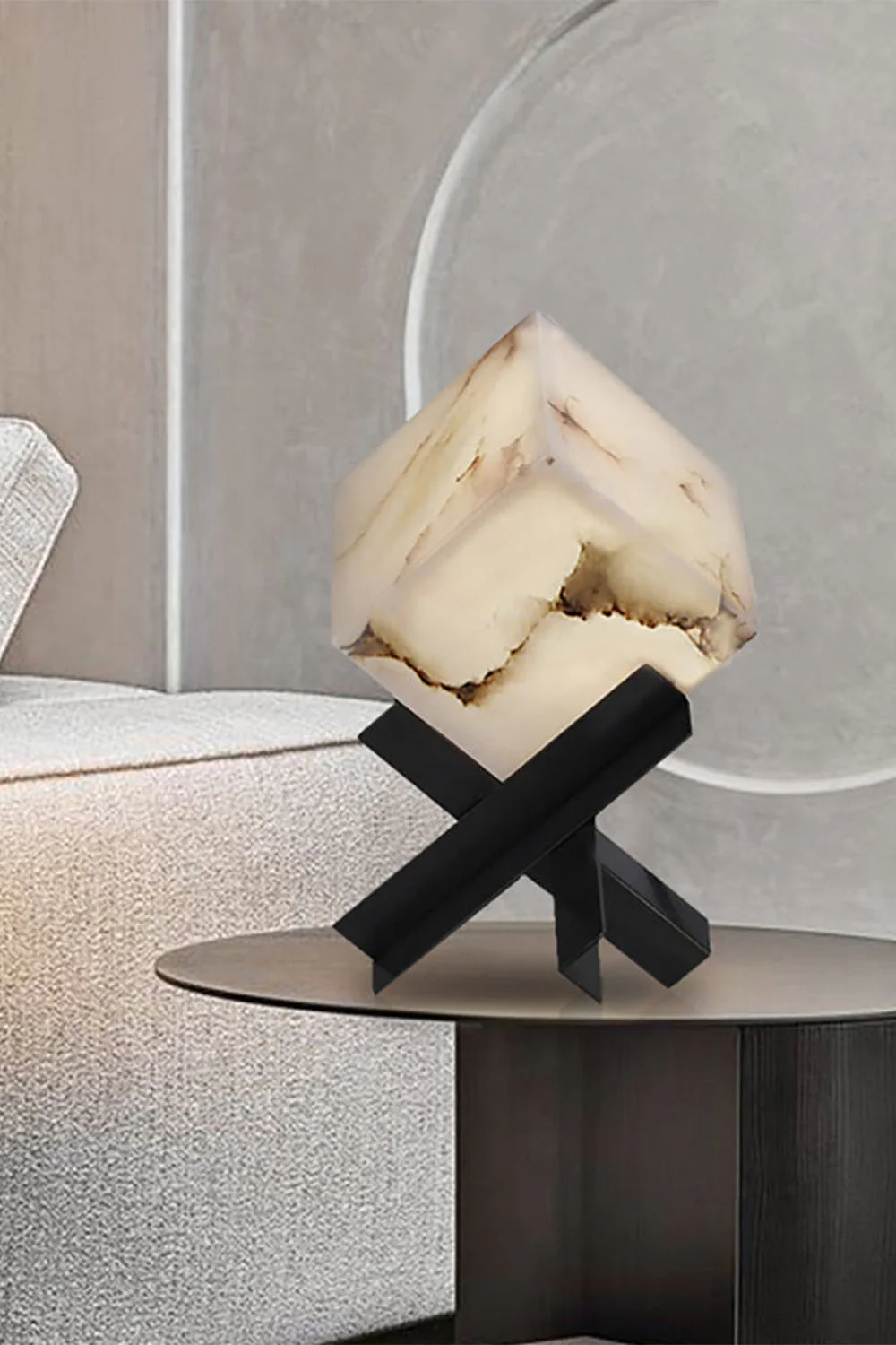 Alabaster Cubic Table Lamp - Image 19
