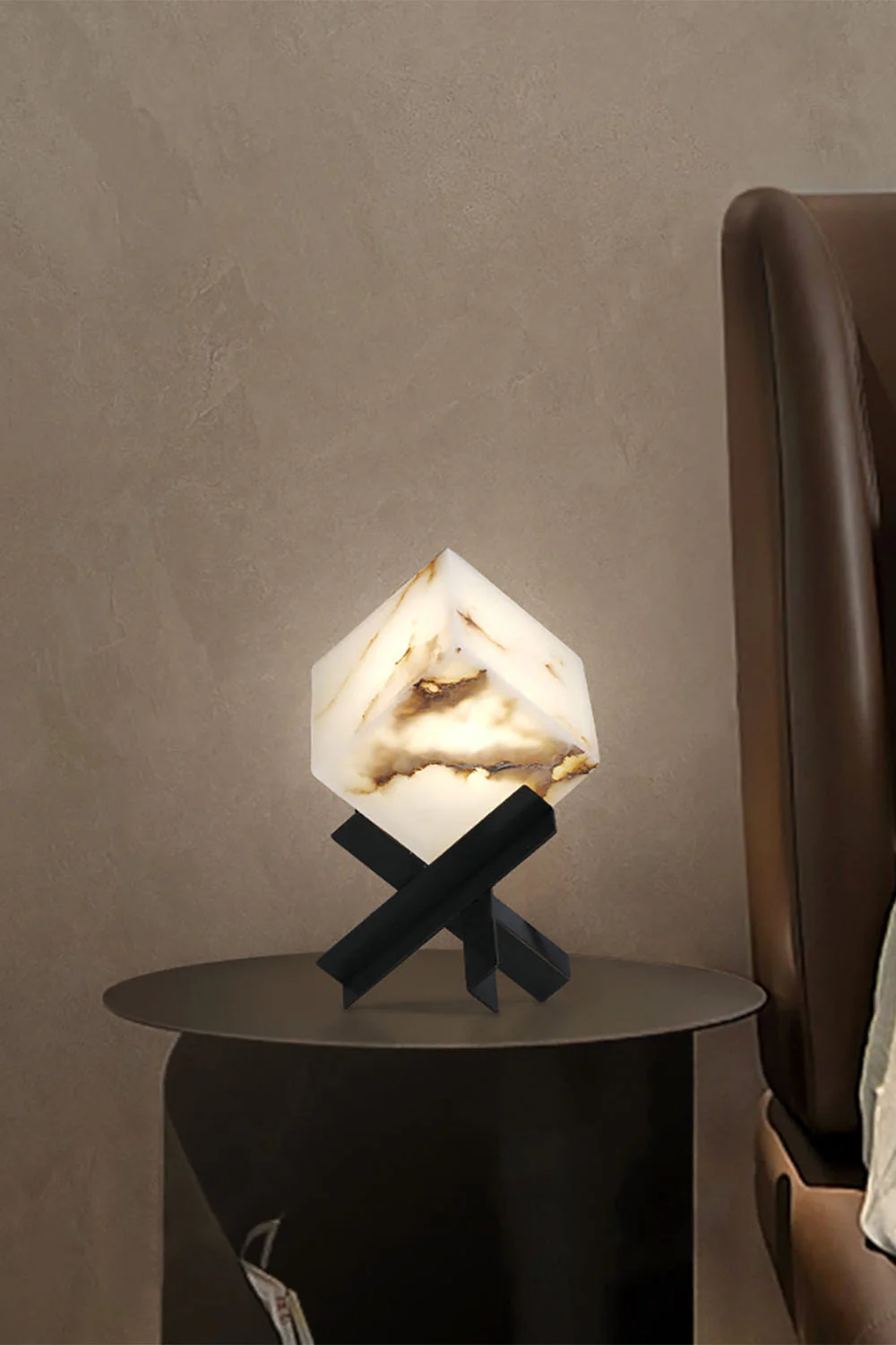 Alabaster Cubic Table Lamp - Image 3