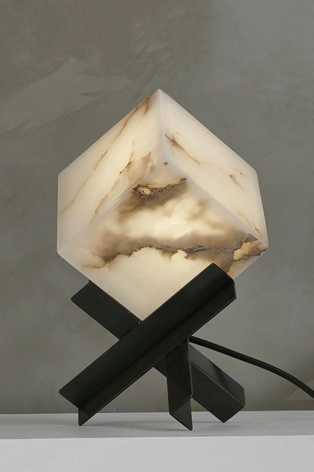 Alabaster Cubic Table Lamp - Image 5
