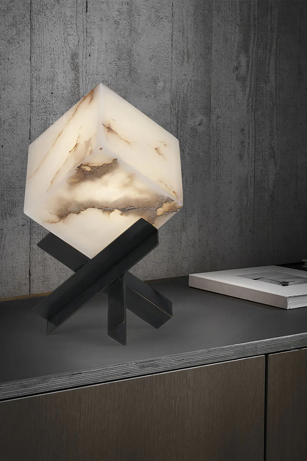 Alabaster Cubic Table Lamp - Image 7