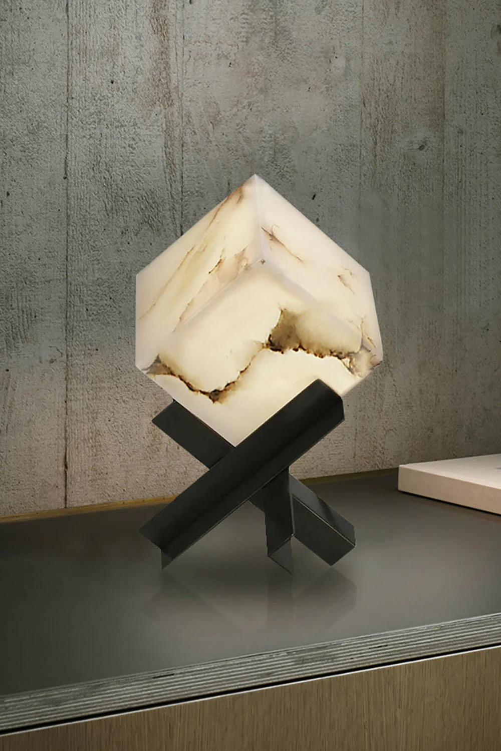 Alabaster Cubic Table Lamp - Image 8