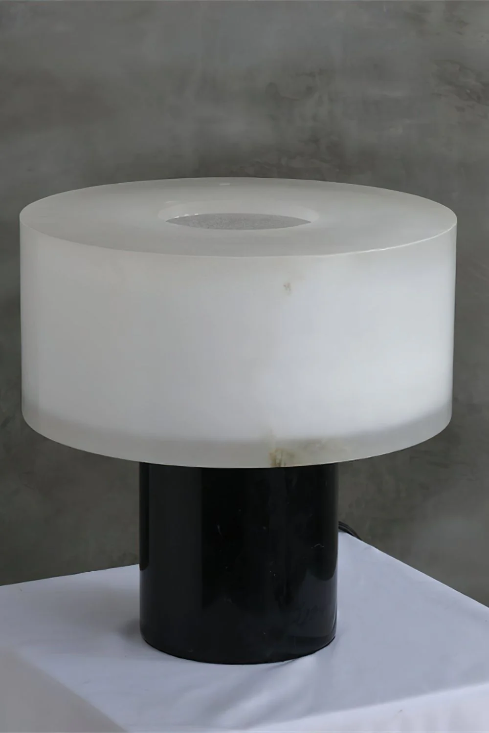 Alabaster Cylindrical Table Lamp - Image 12