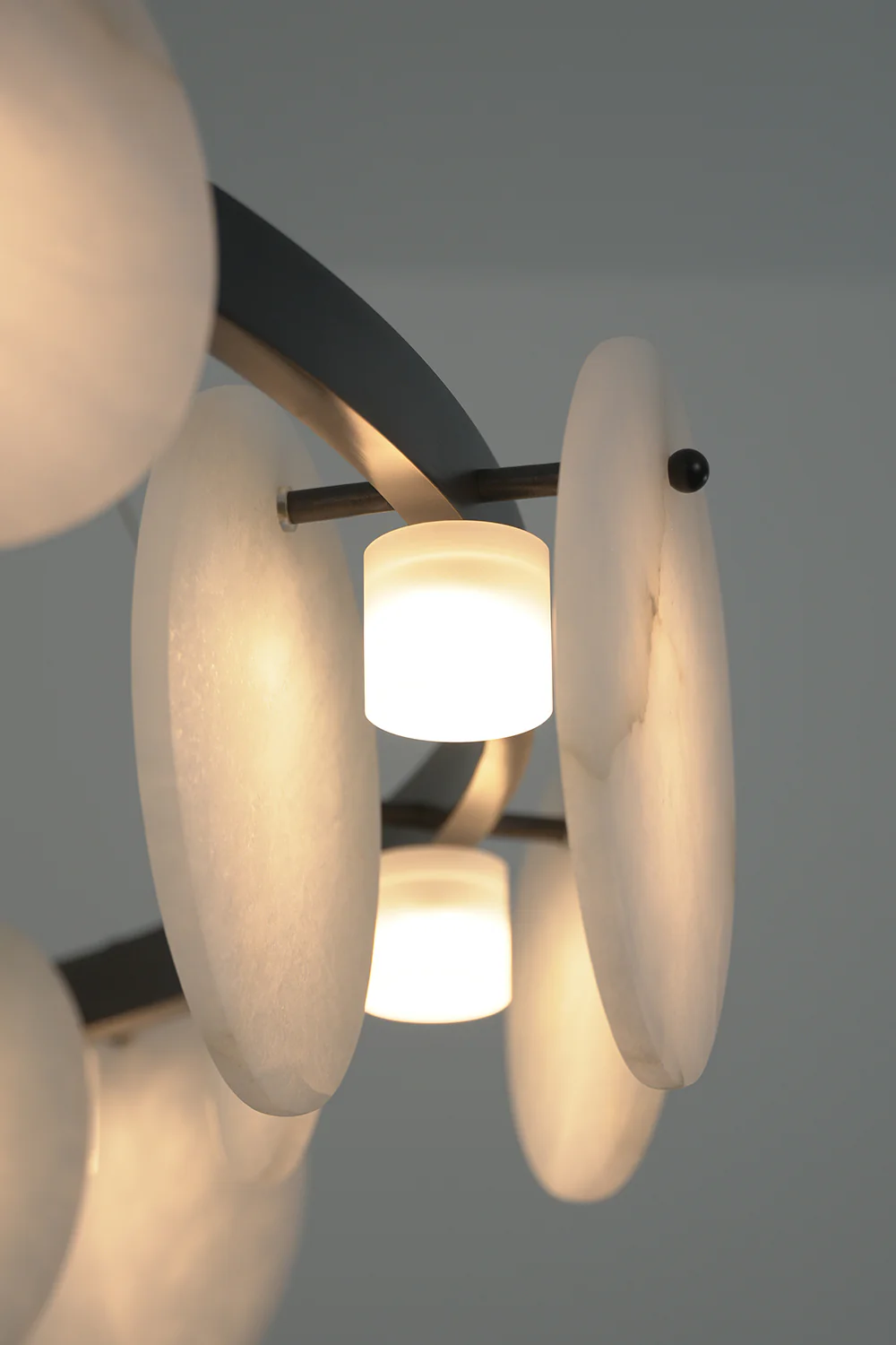 Alabaster Disc Ring Chandelier - Image 13
