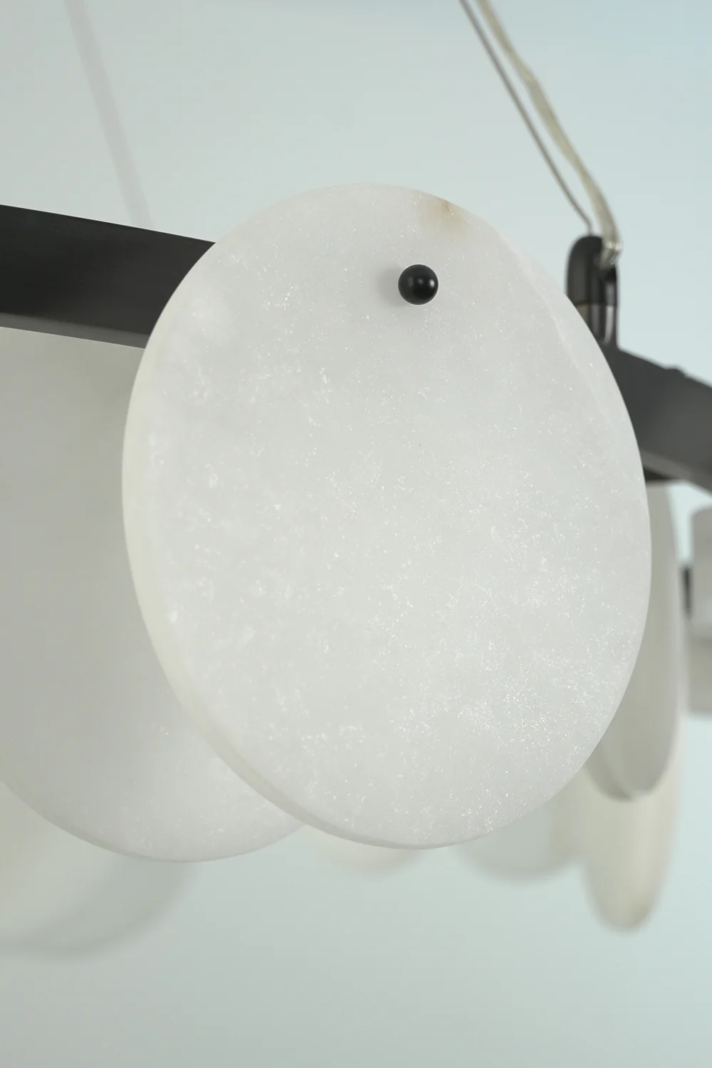 Alabaster Disc Ring Chandelier - Image 18