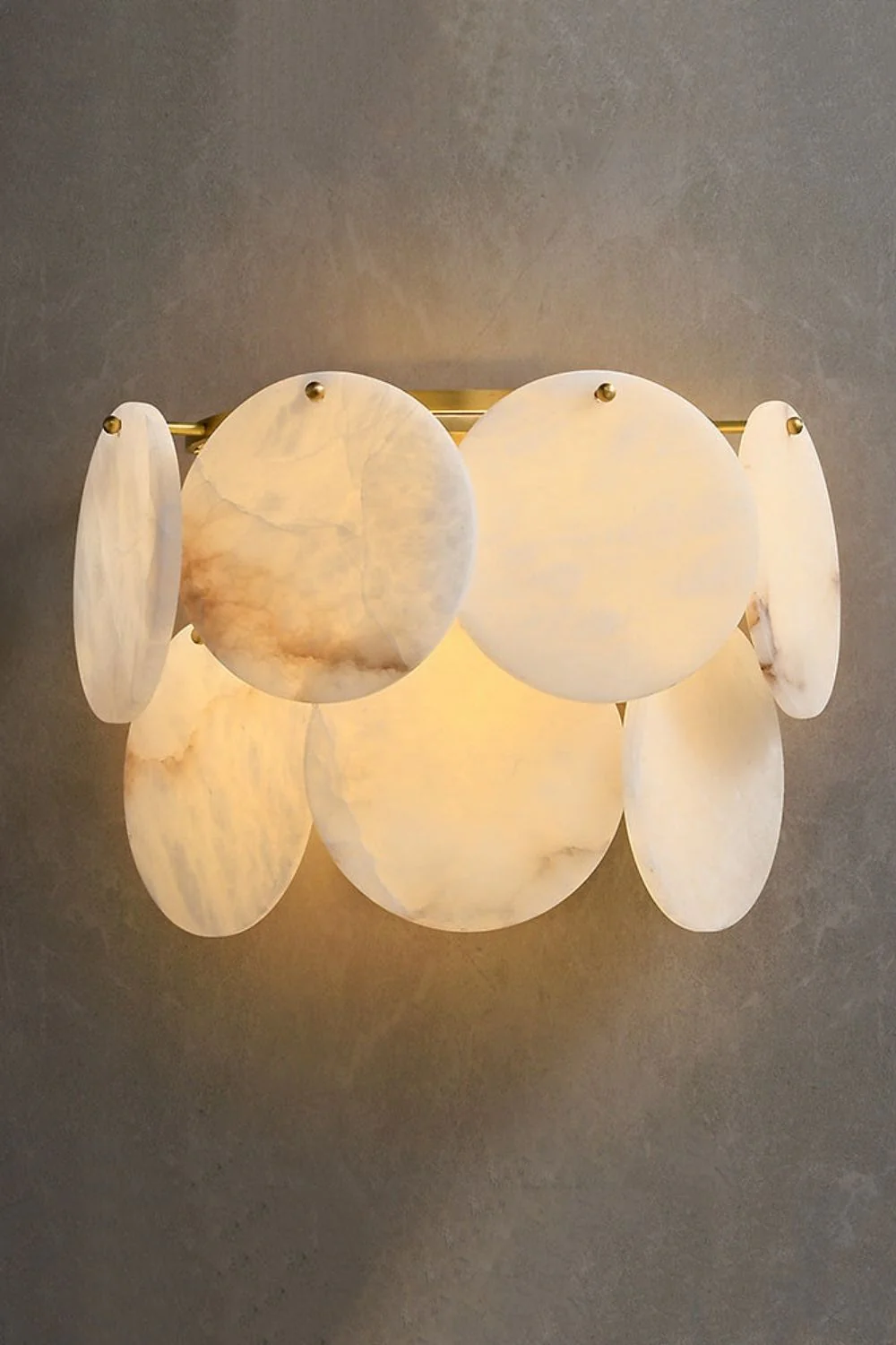 Alabaster Double Layer Round Wall Lamp - Image 3