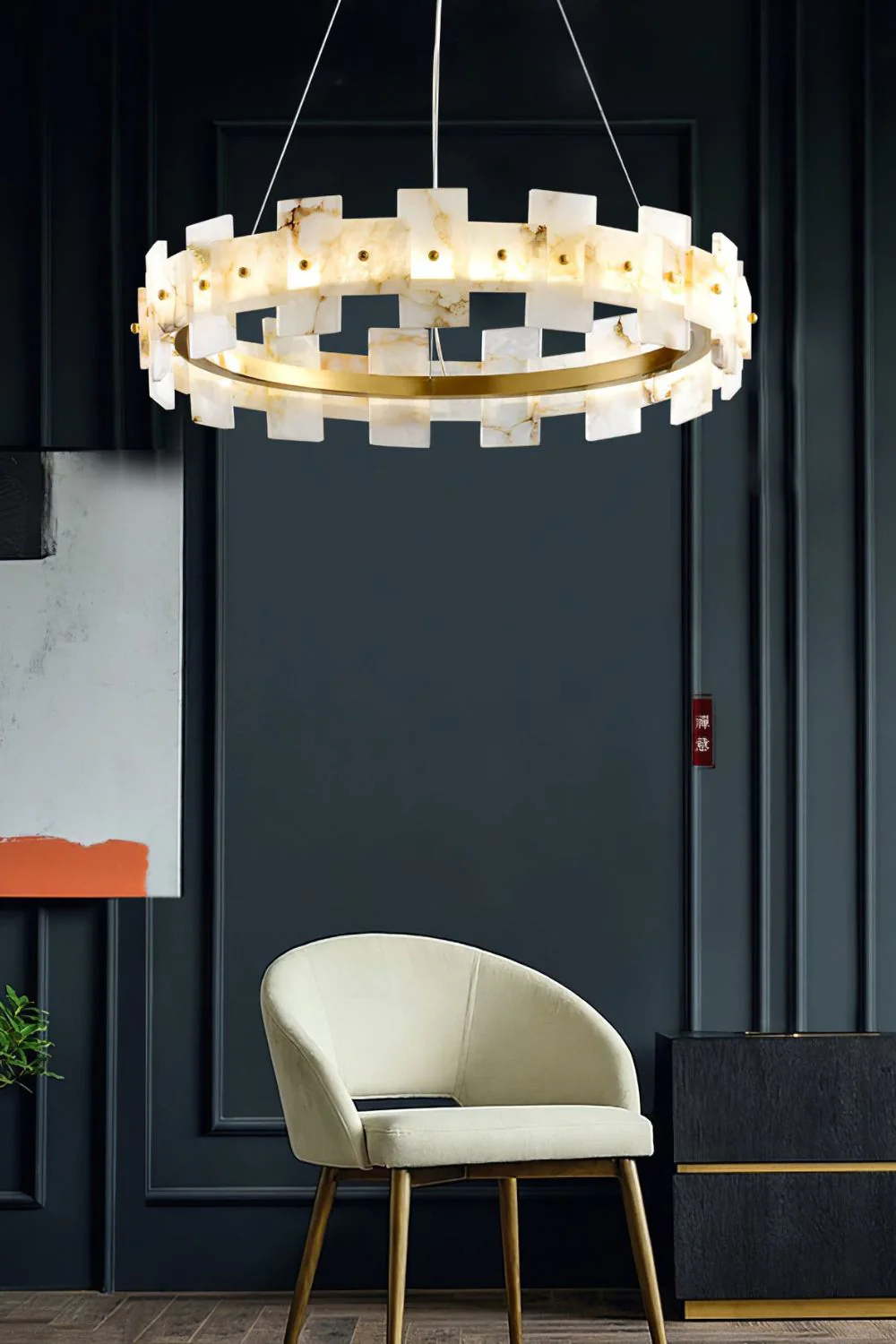 Alabaster Halo Chandelier - Image 5