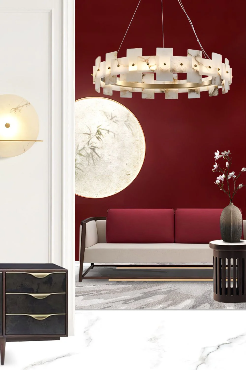 Alabaster Halo Chandelier - Image 9