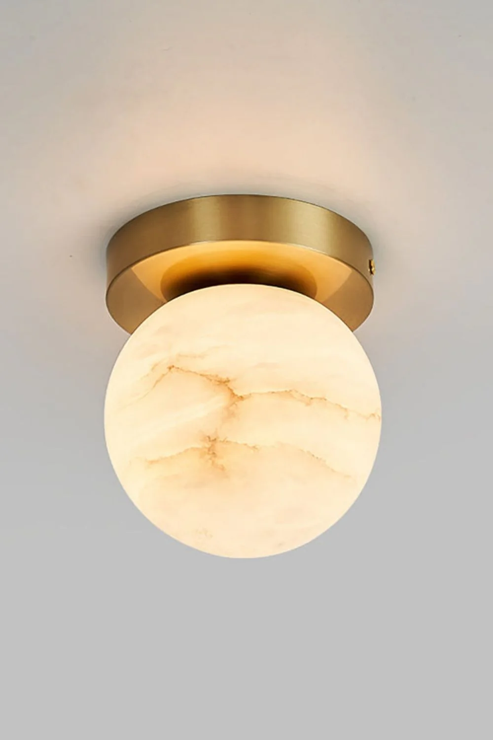 Alabaster Melange Brass Ceiling Light - Image 12
