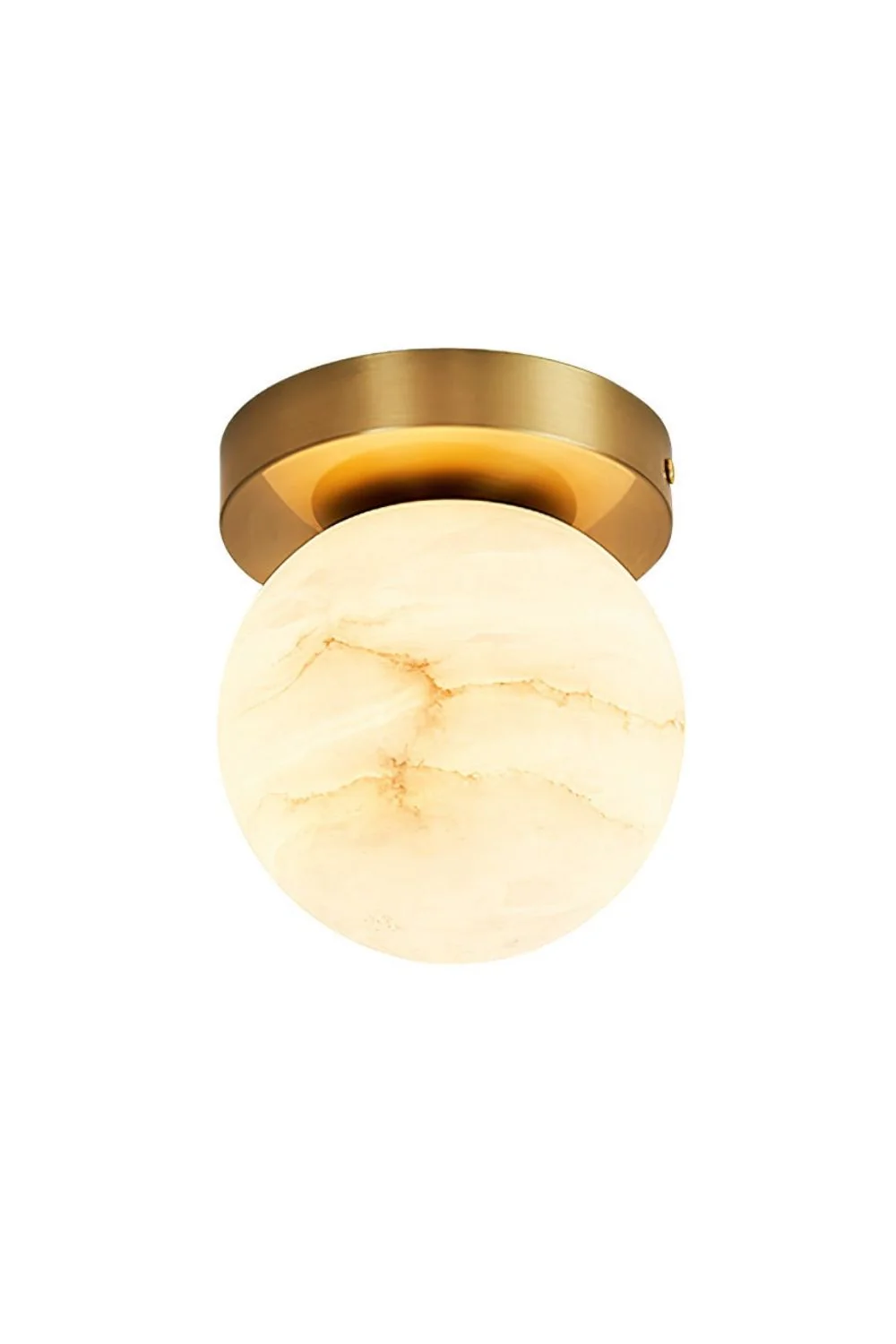 Alabaster Melange Brass Ceiling Light - Image 18