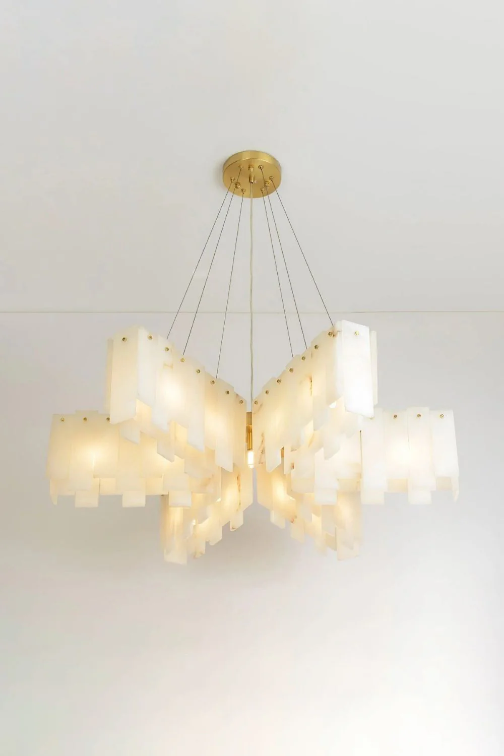 Alabaster Modern Cascade Tiered Chandelier - Image 10