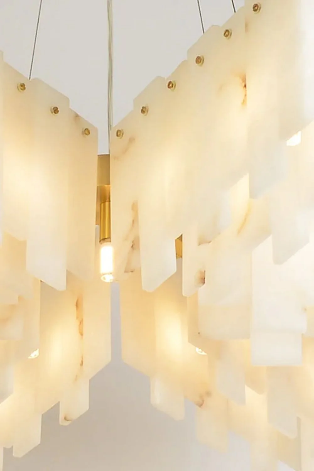 Alabaster Modern Cascade Tiered Chandelier - Image 13