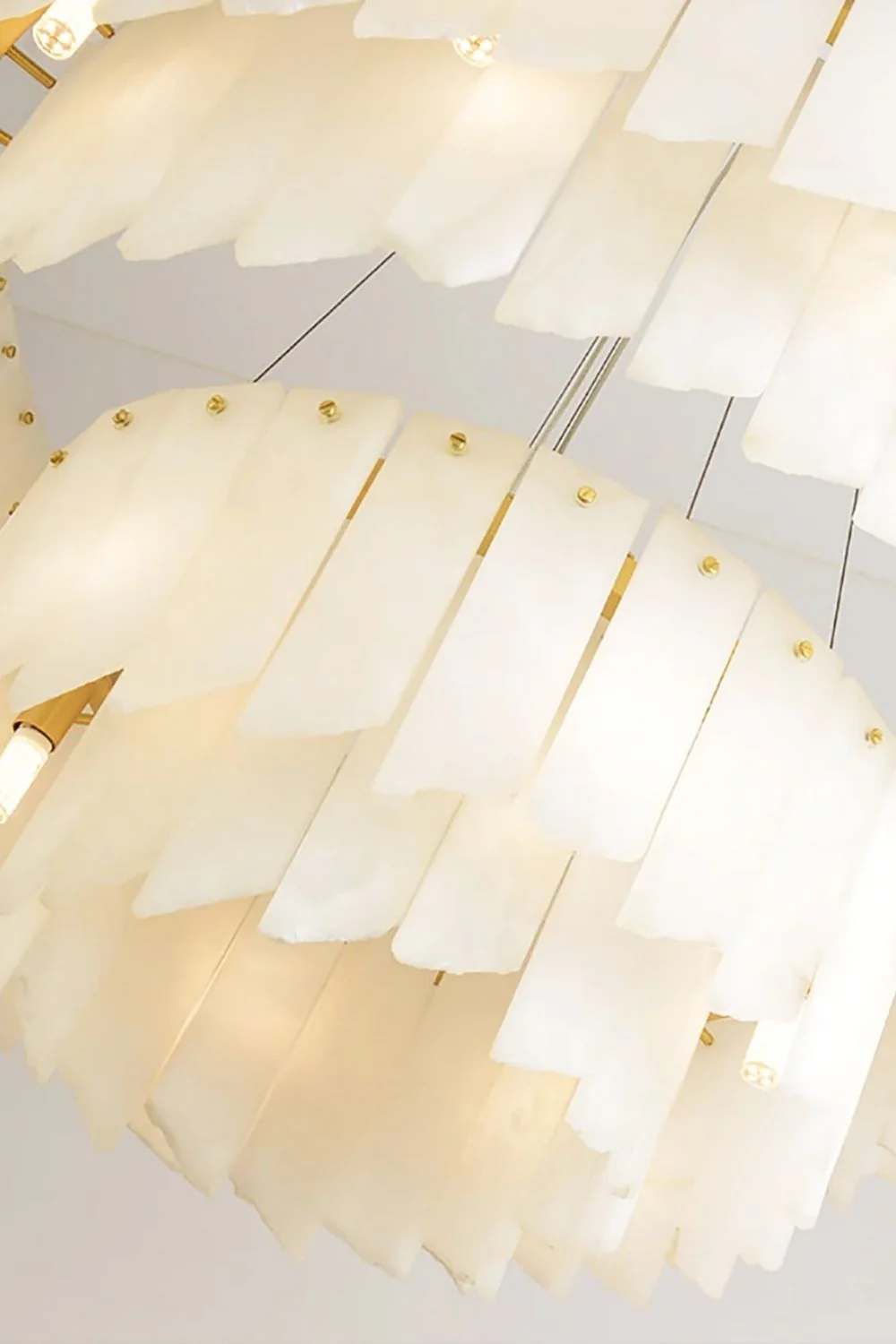 Alabaster Modern Cascade Tiered Chandelier - Image 14