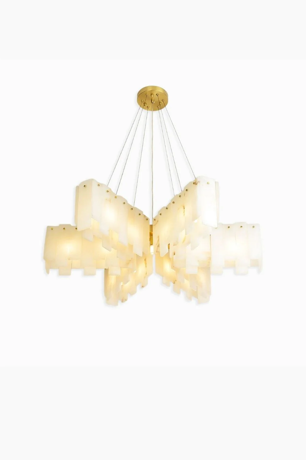 Alabaster Modern Cascade Tiered Chandelier - Image 16