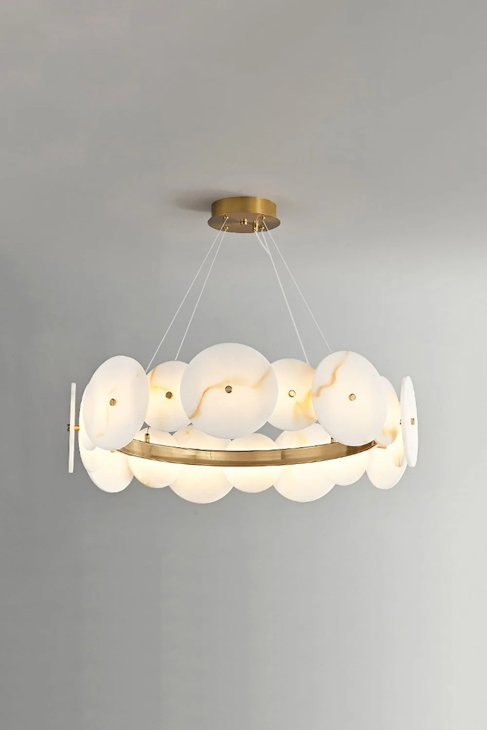 Alabaster Multiple Round Chandelier - Image 11