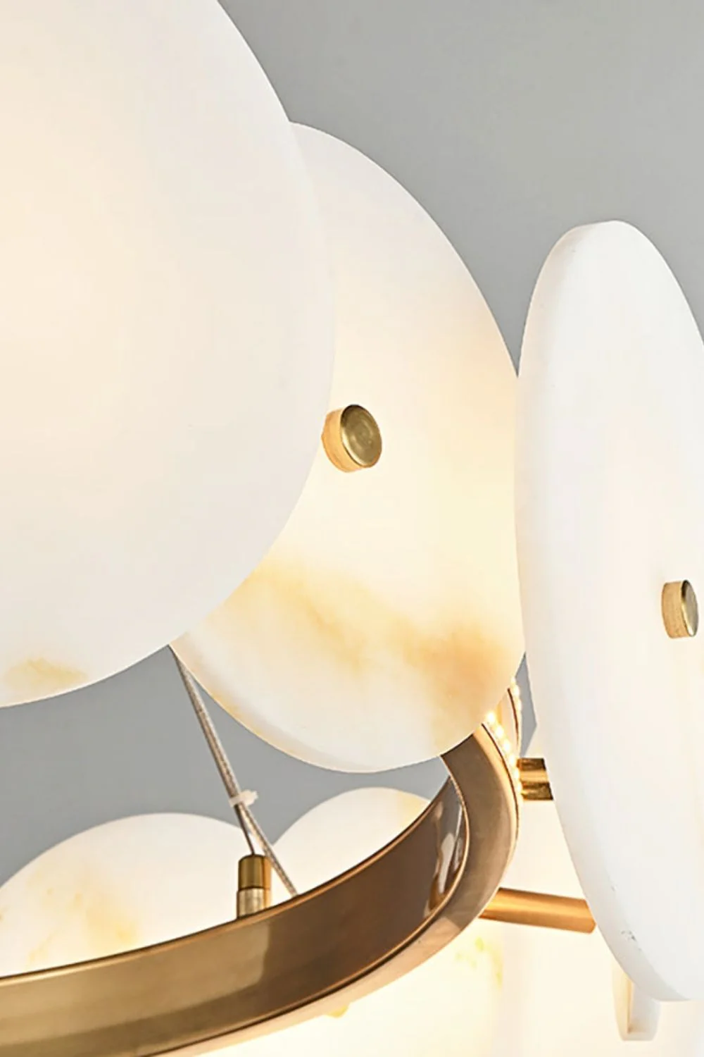 Alabaster Multiple Round Chandelier - Image 14