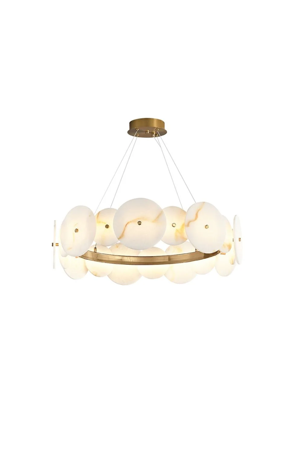 Alabaster Multiple Round Chandelier - Image 17