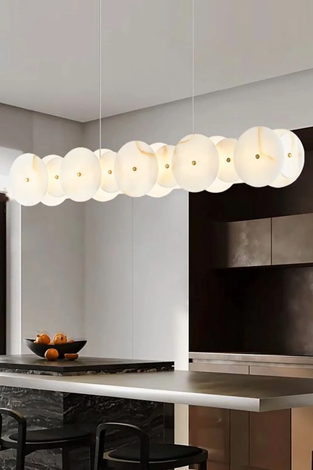 Alabaster Multiple Round Chandelier - Image 8