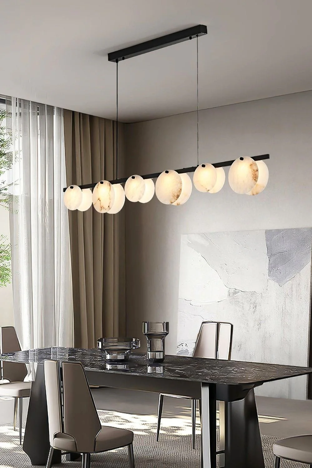 Alabaster Trinidad Dining Room Chandelier - Image 4