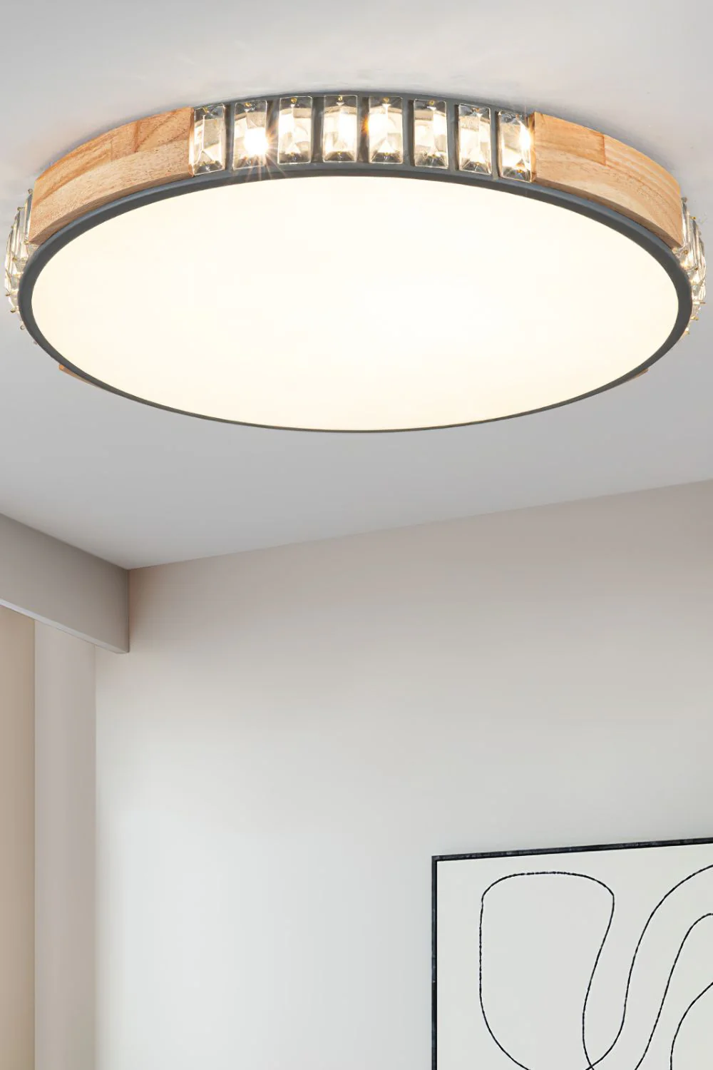 Wooden Alta Crystal Ceiling Light - Image 11