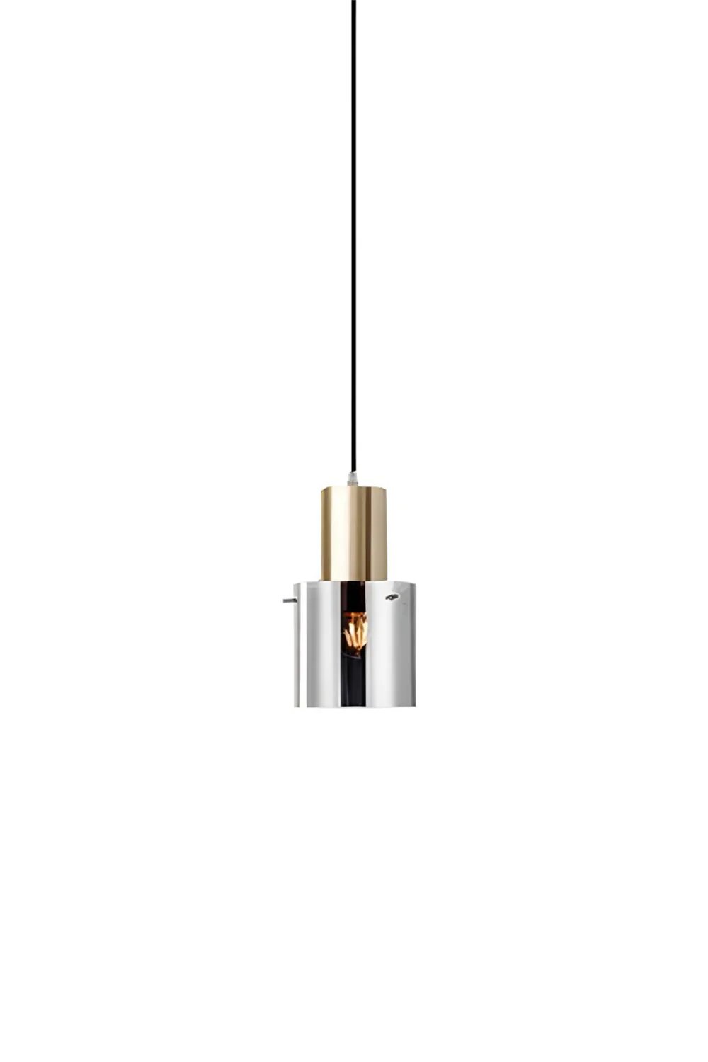 Retro Smoke Grey Glass Pendant Light