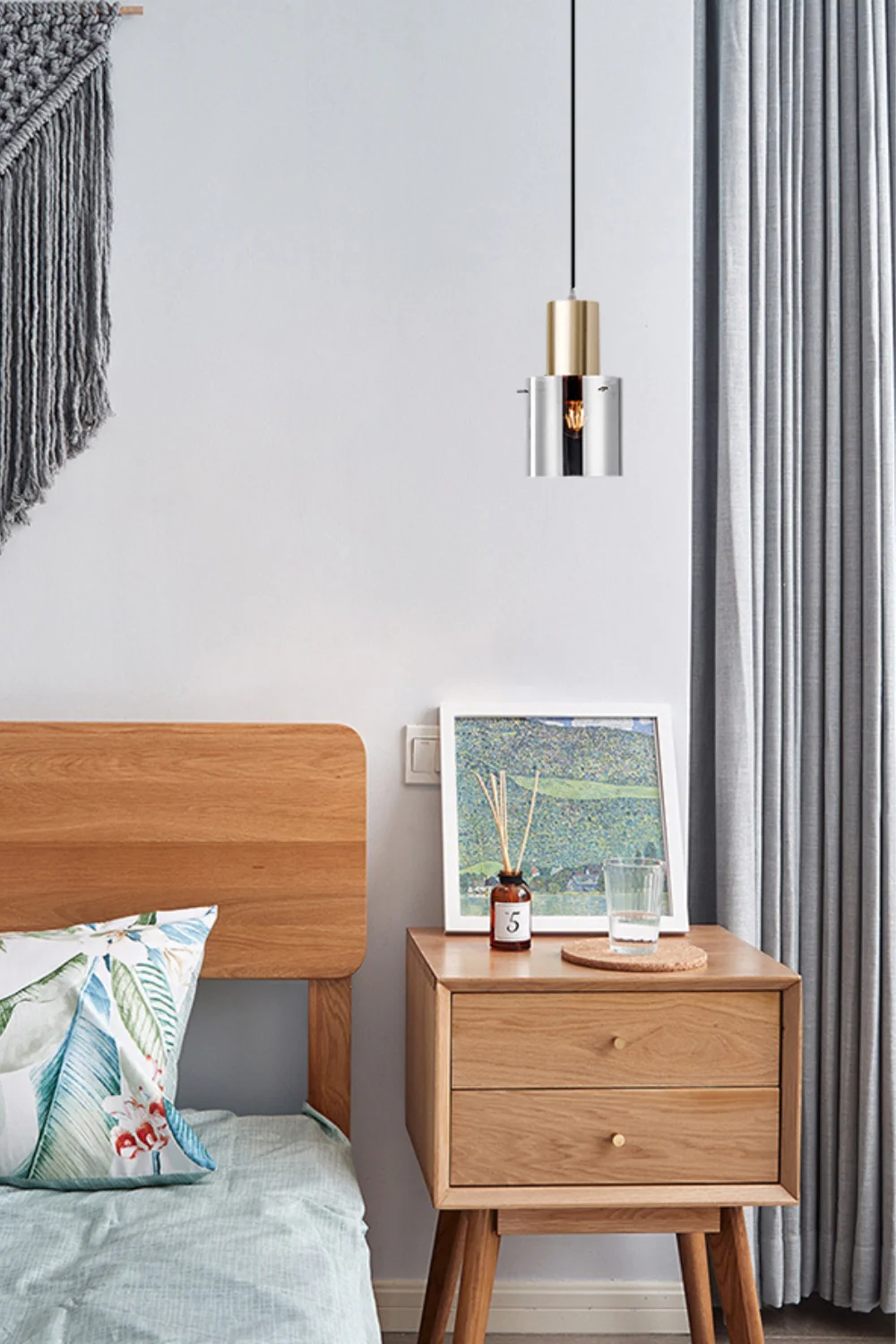 Retro Smoke Grey Glass Pendant Light - Image 16