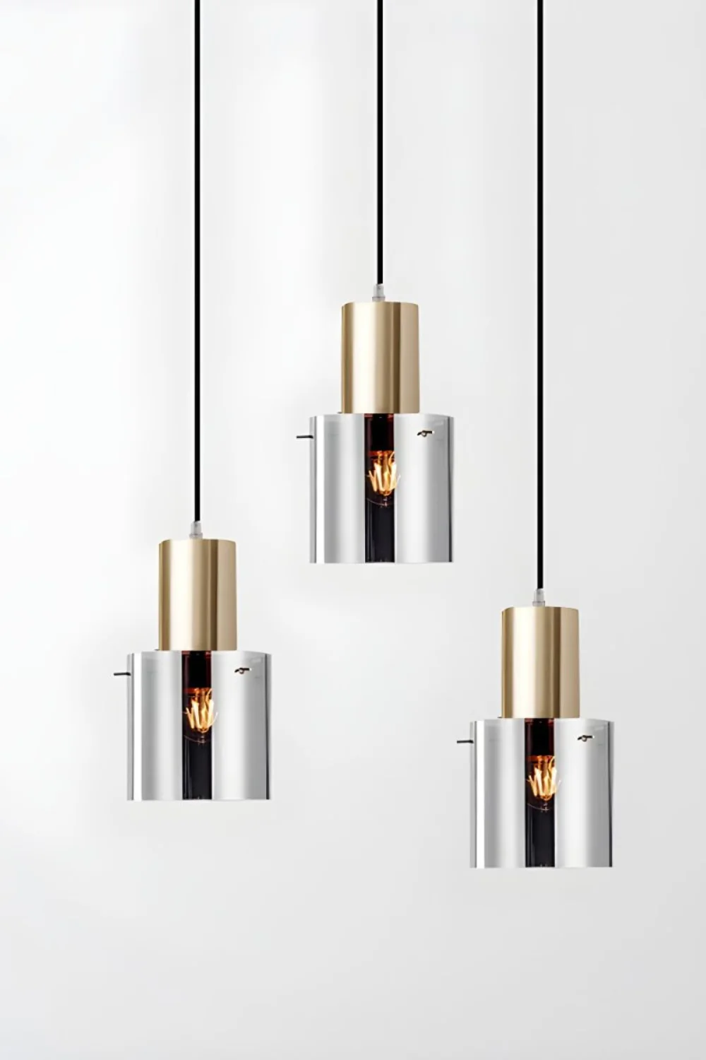Retro Smoke Grey Glass Pendant Light - Image 19