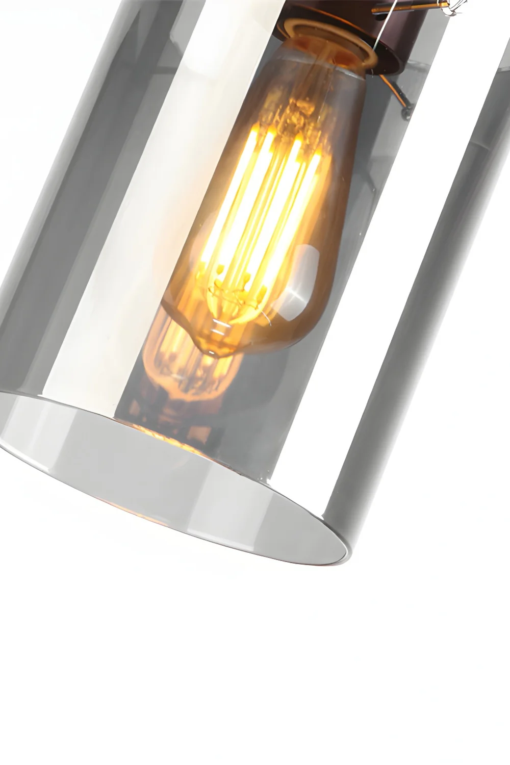 Retro Smoke Grey Glass Pendant Light - Image 20